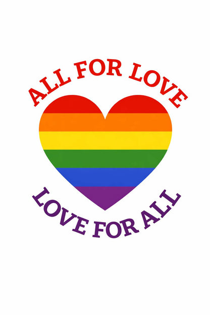 T-Shirt, Pride Heart Love For All