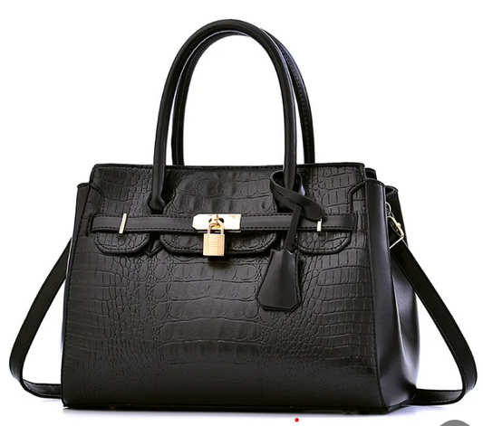 Large capacity handbag shoulder Black