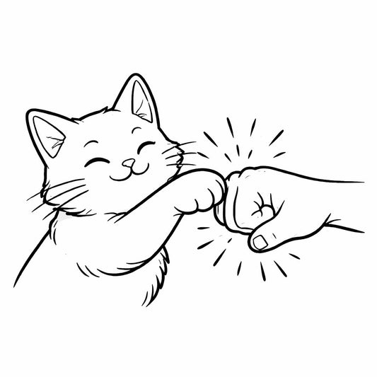 T-Shirt, Cat Fist Bump