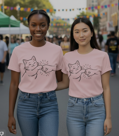 T-Shirt, Cat Fist Bump