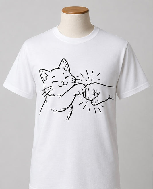 T-Shirt, Cat Fist Bump