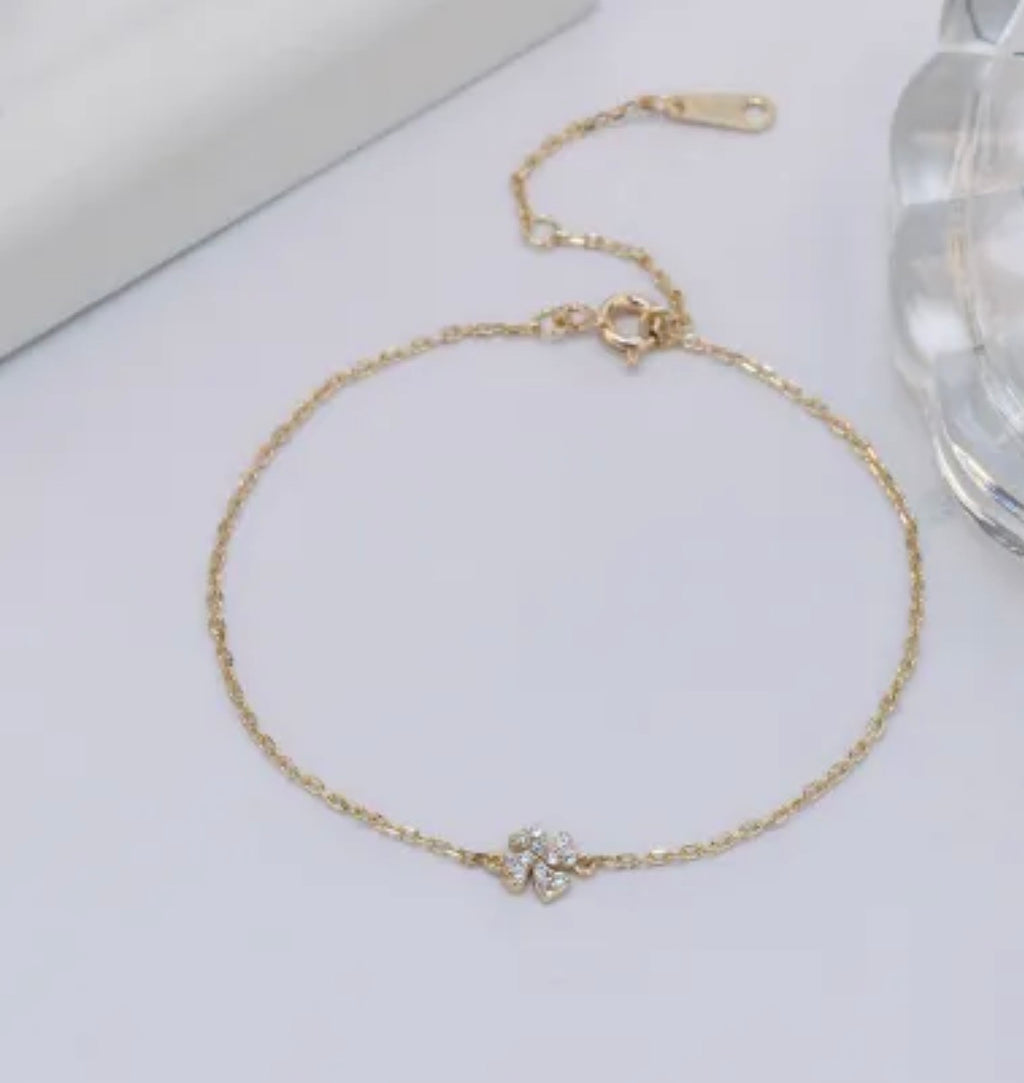 Sweet Four Leaf Clover Bracelet