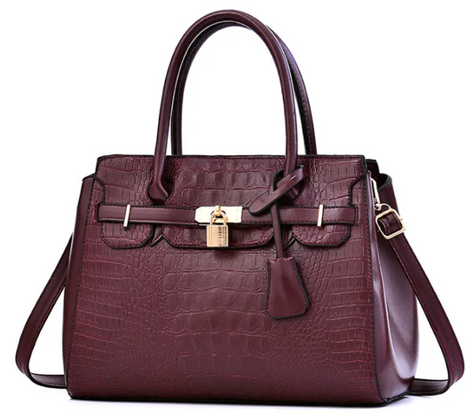 Large capacity handbag shoulder Red
