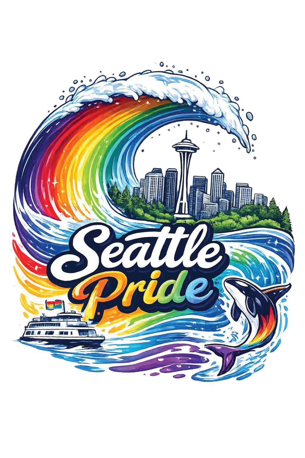 T-Shirt, Seattle Pride Wave